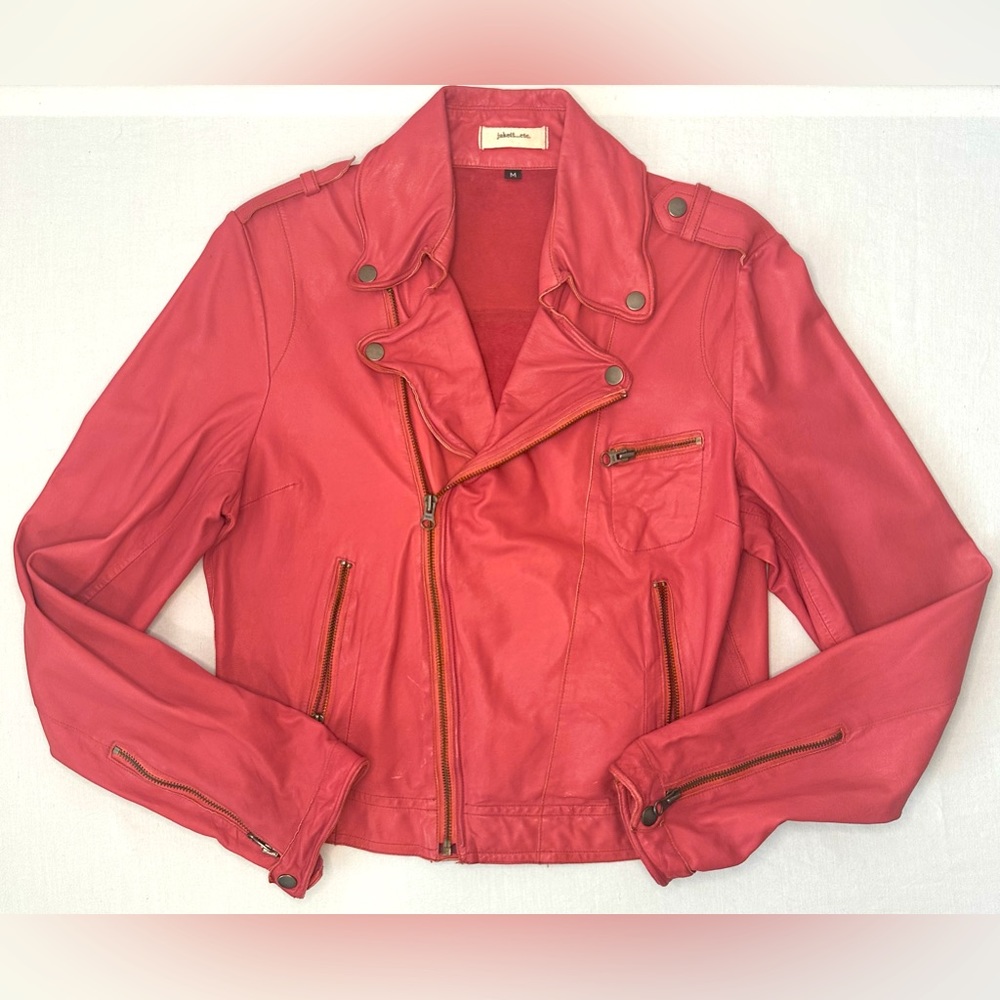 Jakett “Josey” Vintage Leather Moto Jacket, Size Medium